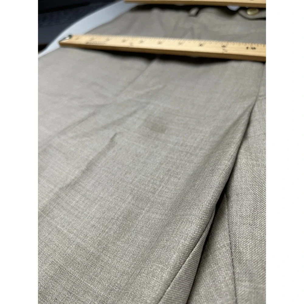 Daniel Cremieux Mens‎ Dress Pants 42x30 Tan 100% Wool Super 130s Loro Piana